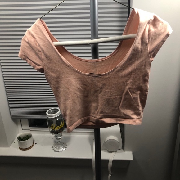 PEACH CROPPED TOP - Picture 2 of 3